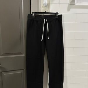 FIGS Black Livingston Small Drawstring Pants, Regular Length and Waist